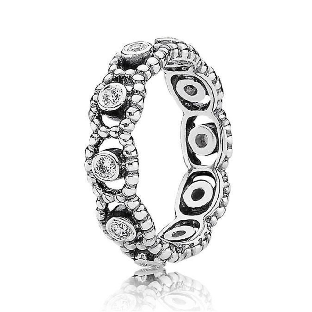 PANDORA “Her Majesty” ring sz 50